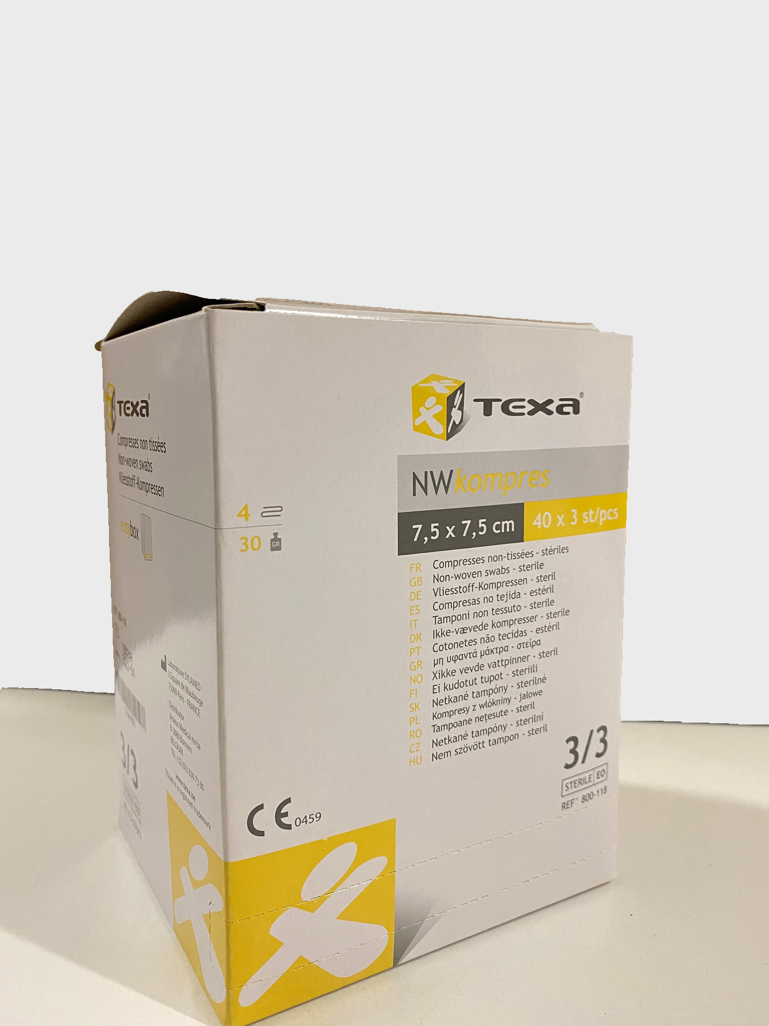 Texa® non-woven kompressen - steriel - 7,5 x 7,5 cm - 50 x 2 st