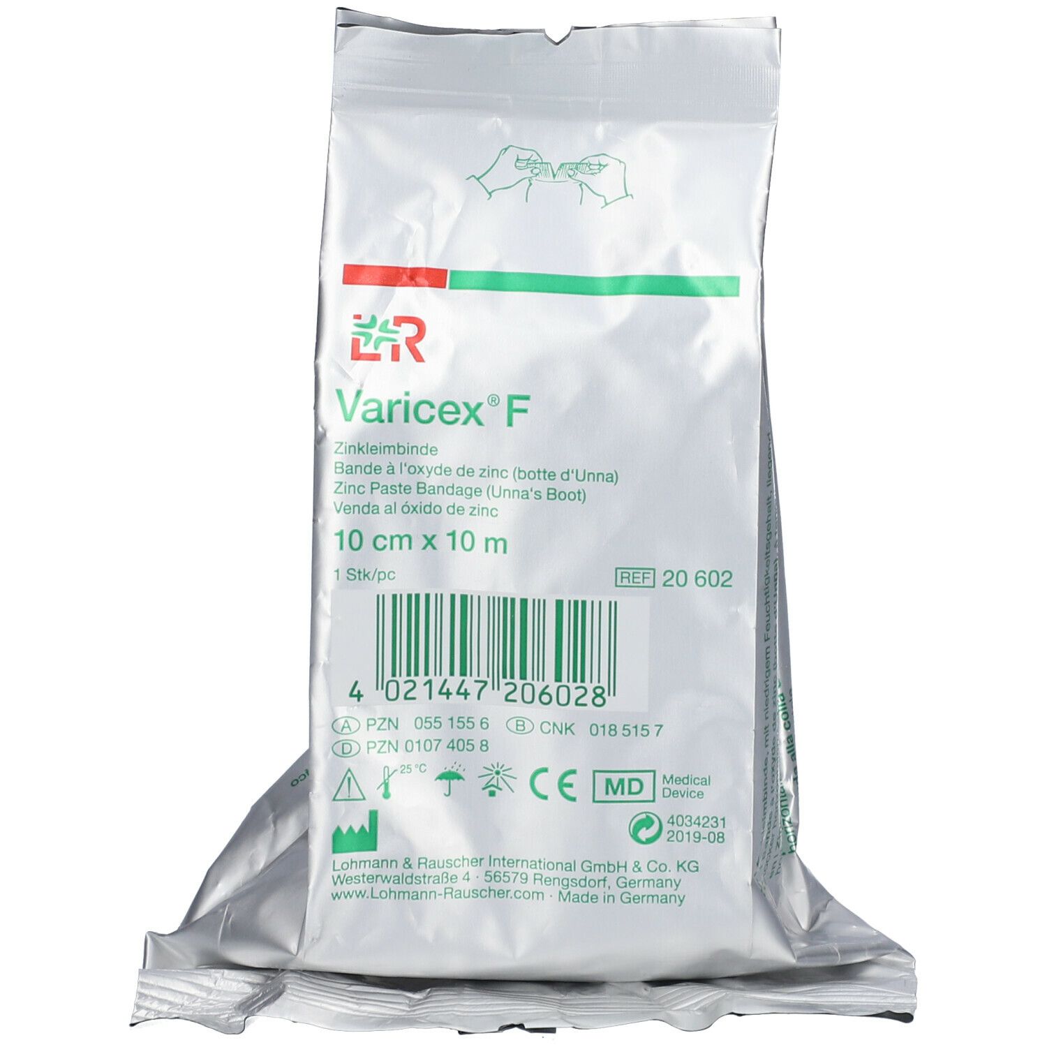 Varicex® F zinklijmverband - 10 cm x 10 m - 1 st
