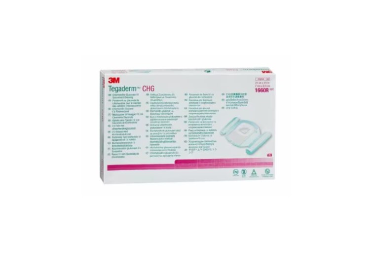 3M™ Tegaderm™ CHG Chloorhexidinegluconaat I.V. chirugische kleefpleister - 7 x 8,5 cm - 1 x 25 st