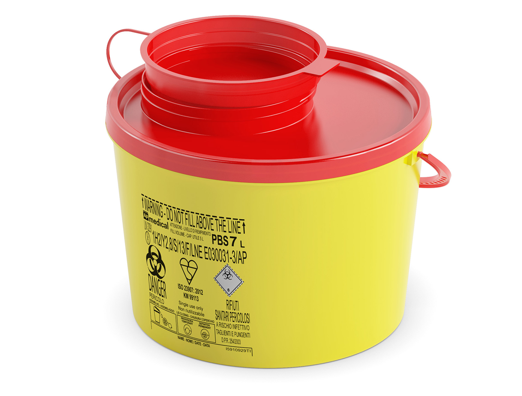 Conteneur à aiguilles - rond - 7 L - 1 pc