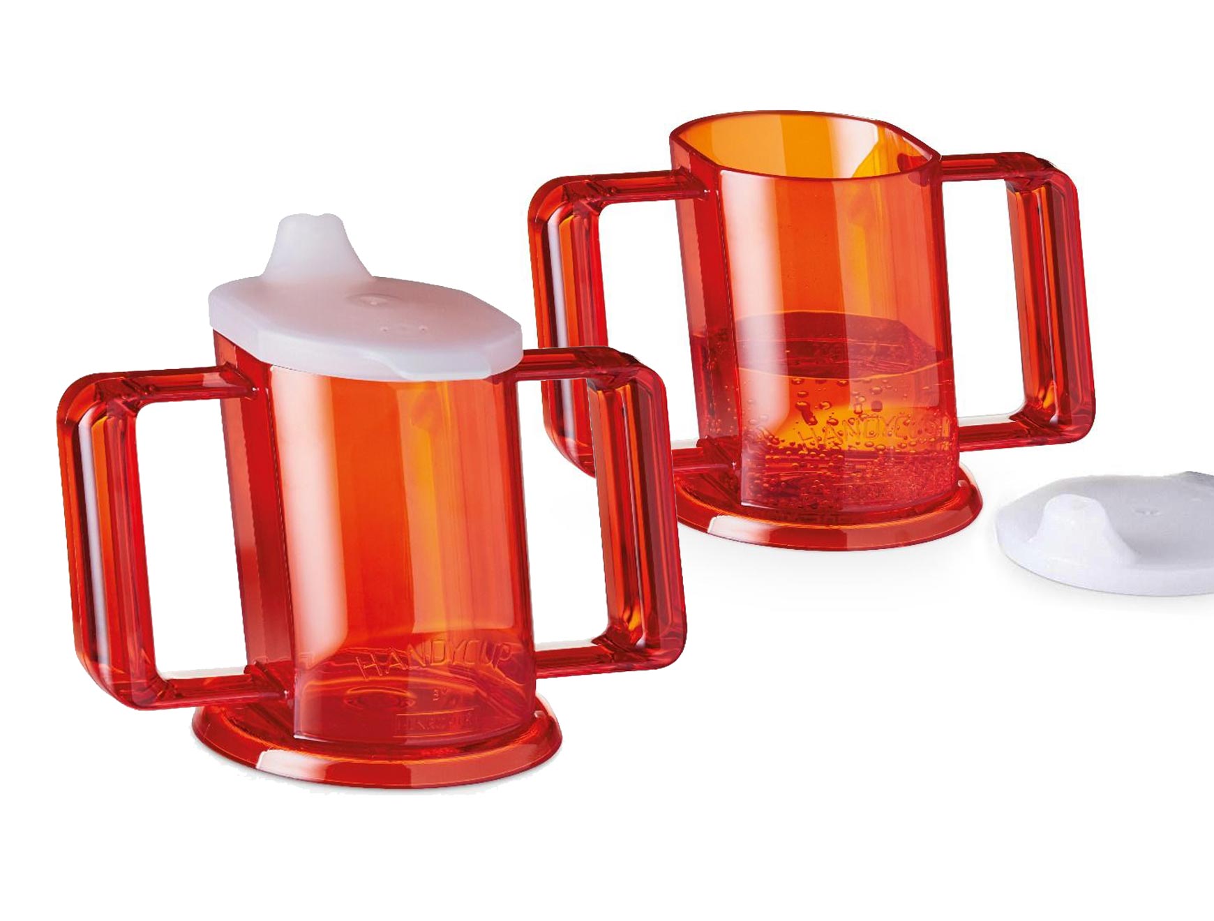 Handycup - zonder maataanduiding - met 2 handvaten - 237 ml - transparant