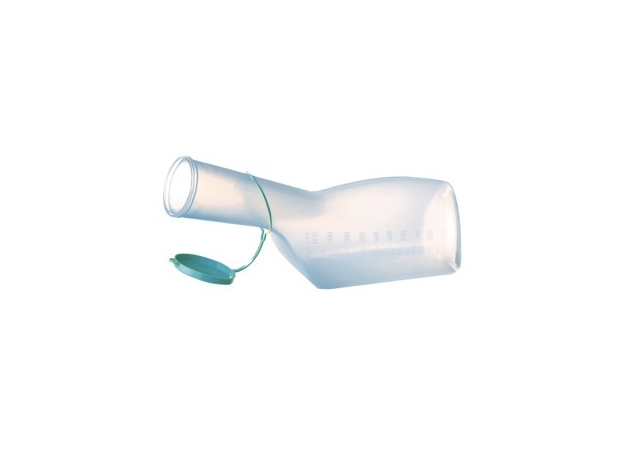 Urinaal man - met deksel - gegradueerd - 1000 ml - 1 st