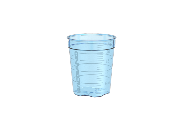 Facet gobelet - haut - 25 ml - bleu transparent - 80 x 47 pcs