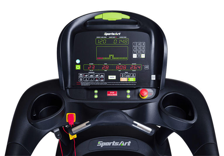 SportsArt T655MS AC Servo loopband - lange leuning standaard - met HRC&HTR - LED-display