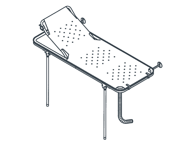 Cadre de douche - avec dossier réglable, réceptacle et tuyau d'évacuation - 1700 mm - blanc - 1 pc