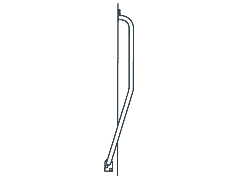 Linido trapspilbeugel - verticale wandbeugel b - rvs gepolijst - wit - 1 st