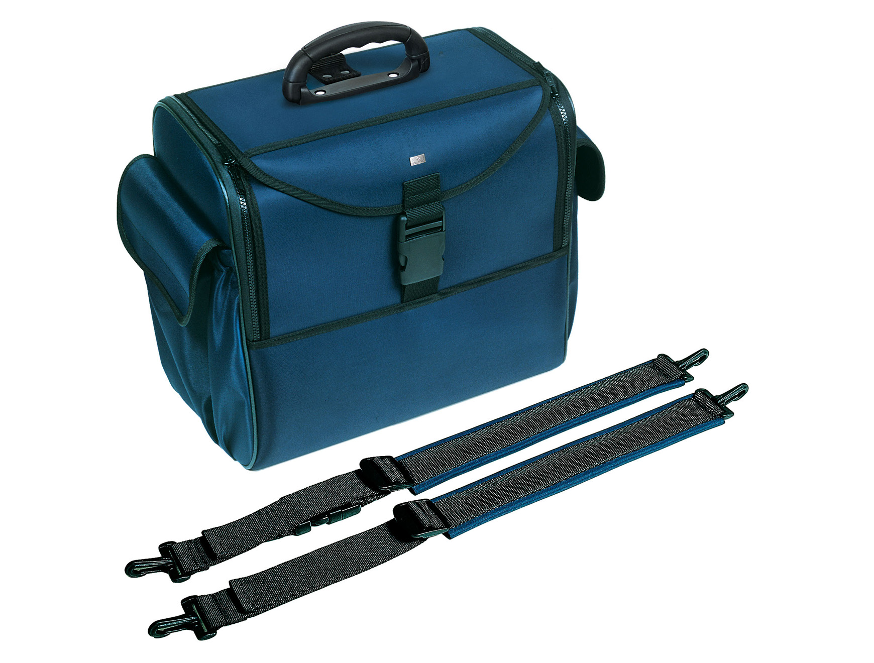 Mallette médicale avec sangles d'épaule - 40 x 36 x 24 cm - polyètre - bleu - 1 pc