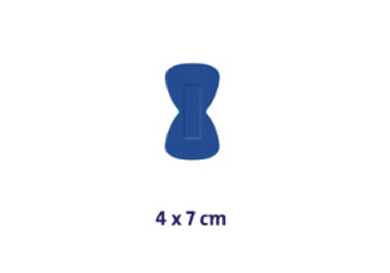 Detectaplast elastic - vlinder - blauw - 68 x 38 mm - 1 x 50 st