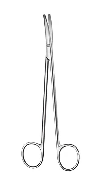 Metzenbaum schaar Nelson gebogen - stomp/stomp - 25 cm - 1 st