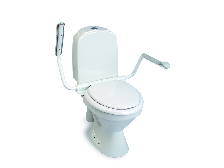 Supporter siège de toilette avec accoudoirs et couvercle - 1 pc