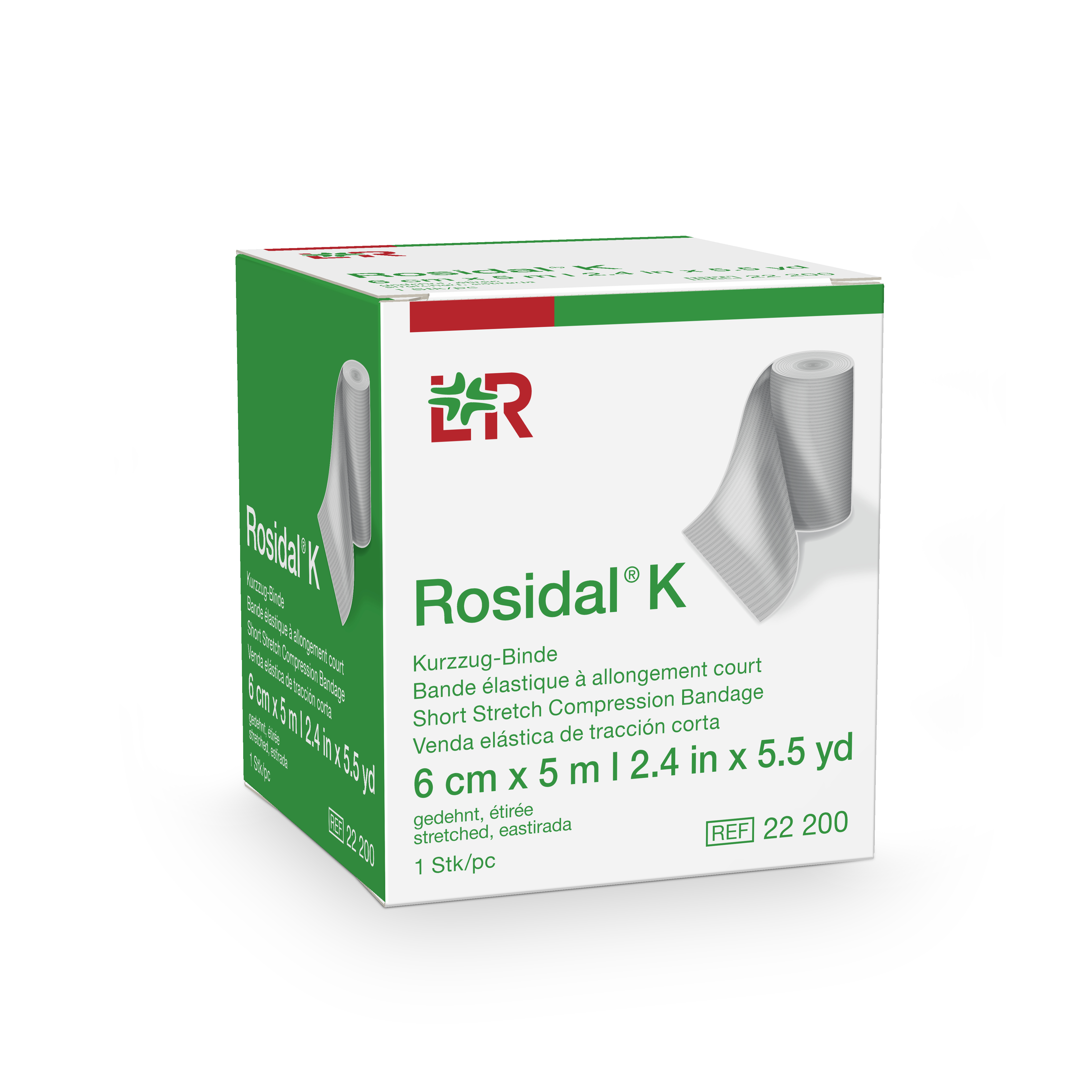 Rosidal® K - bande à allongement court - 6 cm x 5 m - 1 pc