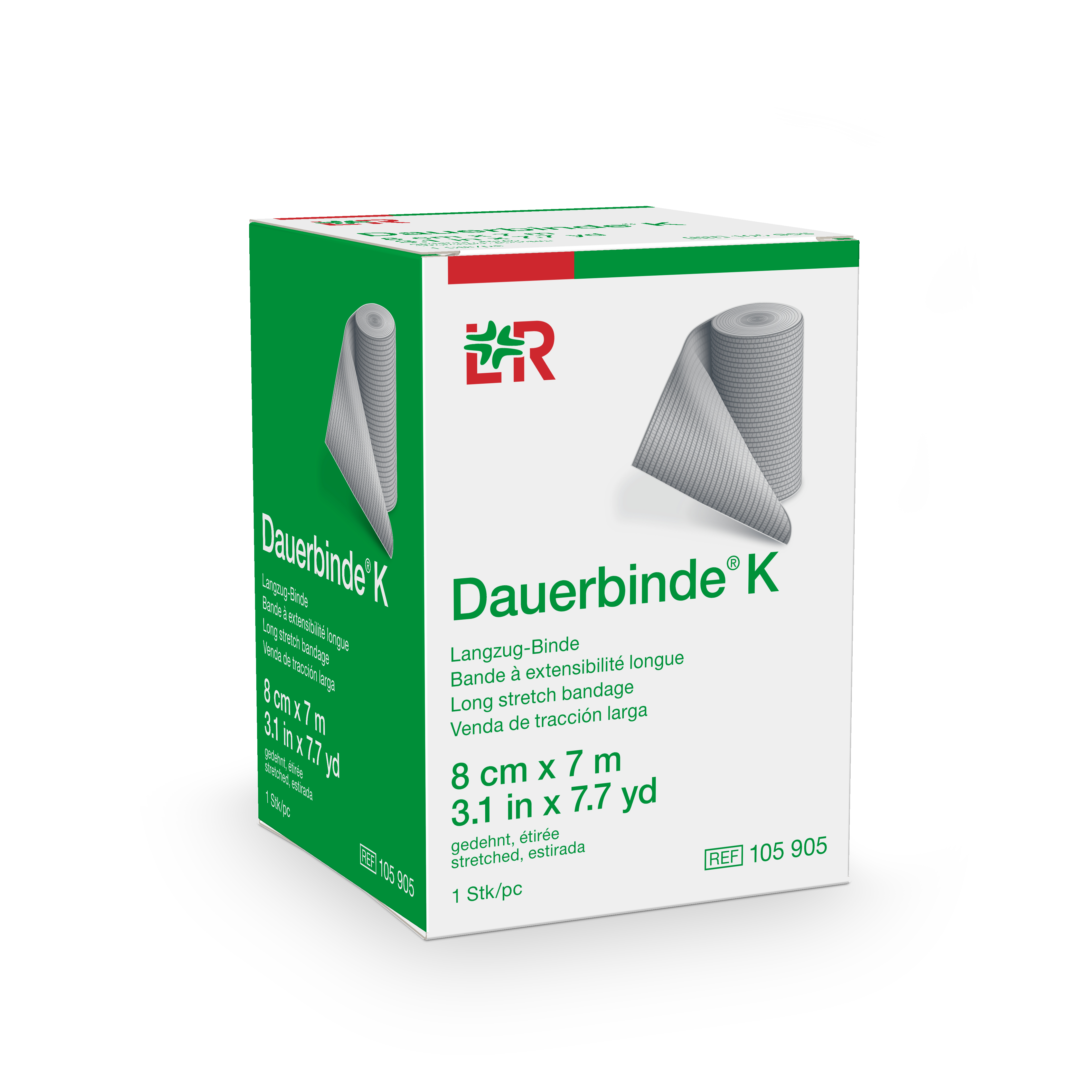 Dauerbinde® K - lange rek windel - 8 cm x 7 m - 1 st