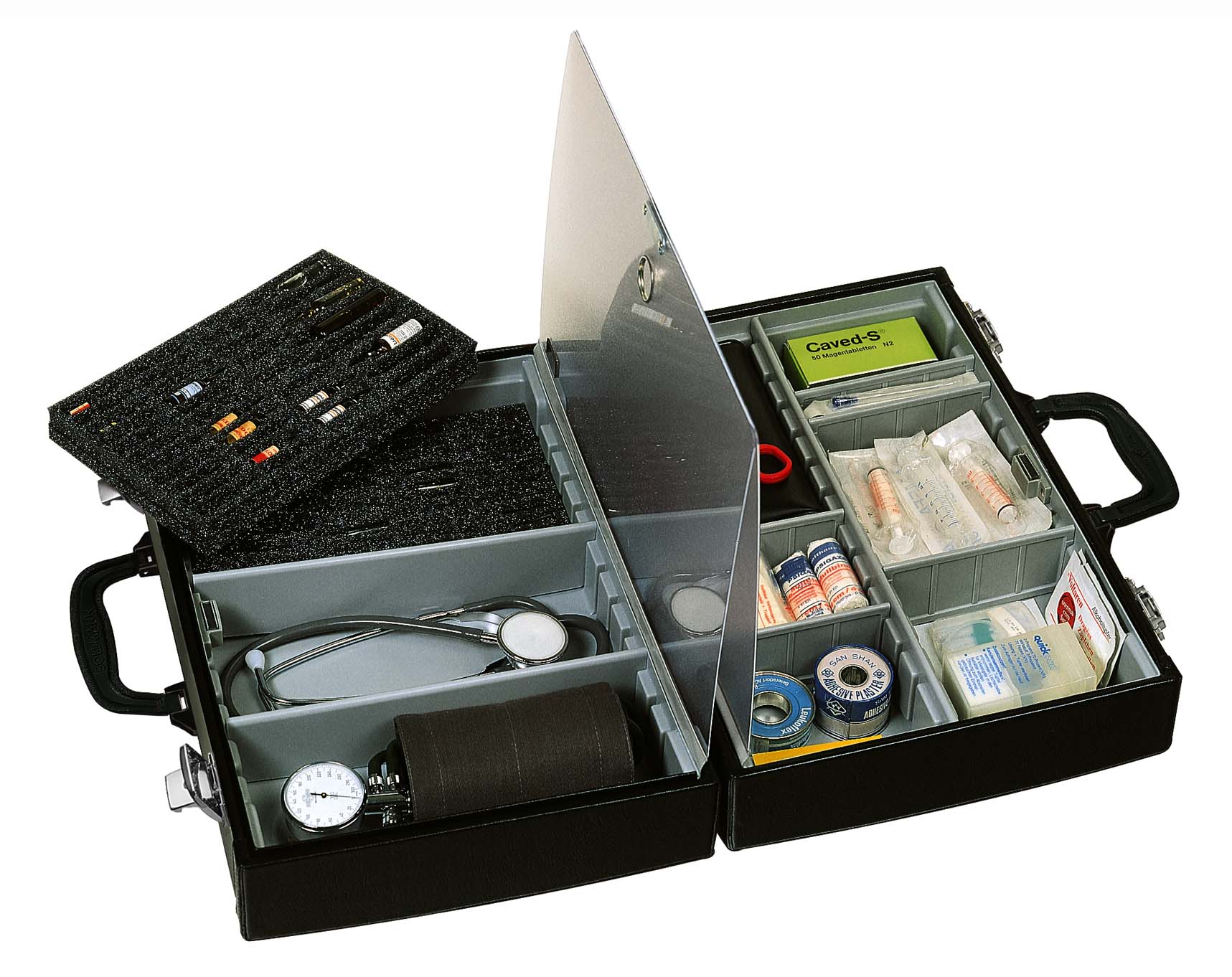 Malette médicale Bollmann Visita - cuir artificiel - noir - 42 x 29 x 18 cm - 1 pc