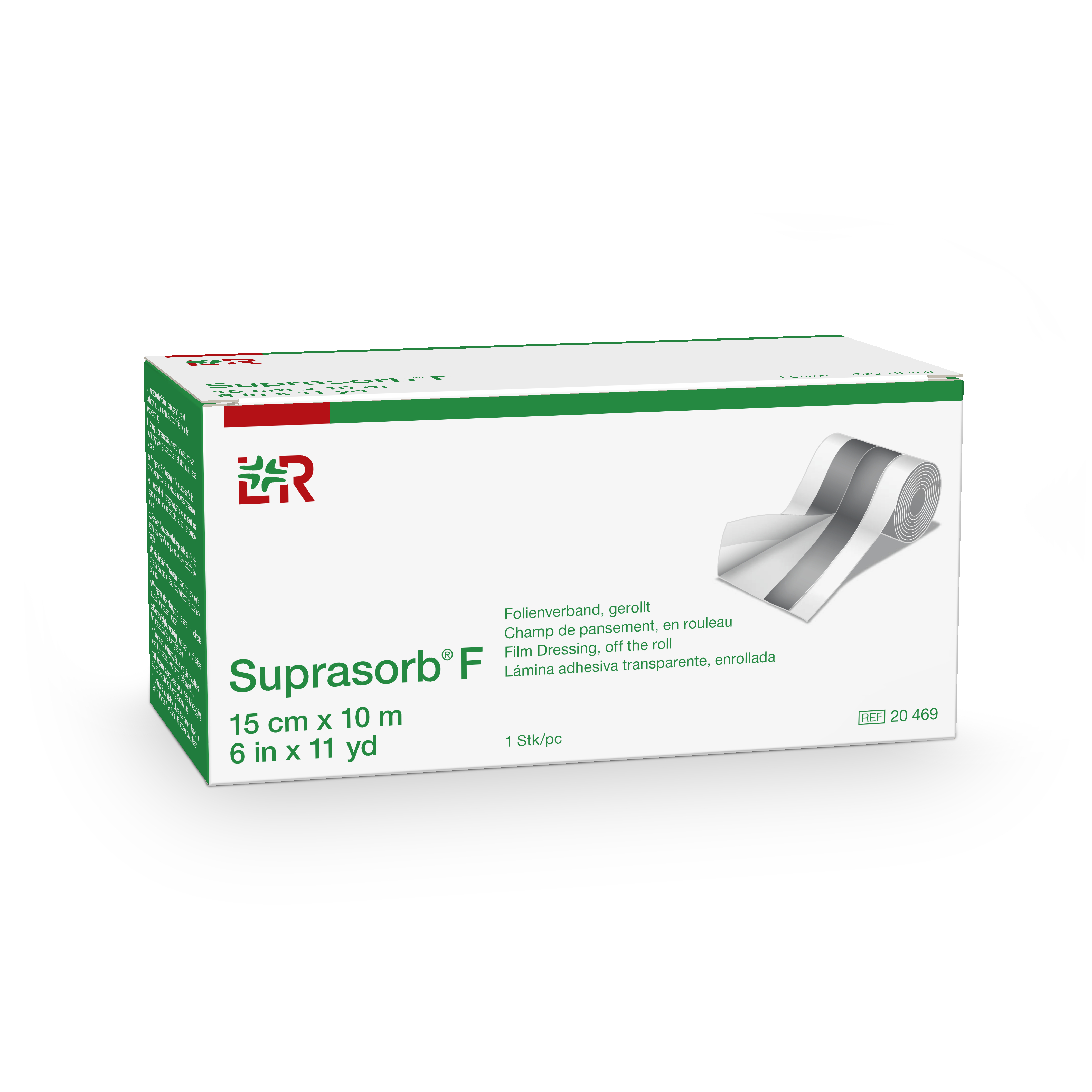 Suprasorb® F fixatiepleisters - op rol - 15 cm x 10 m - 1 st