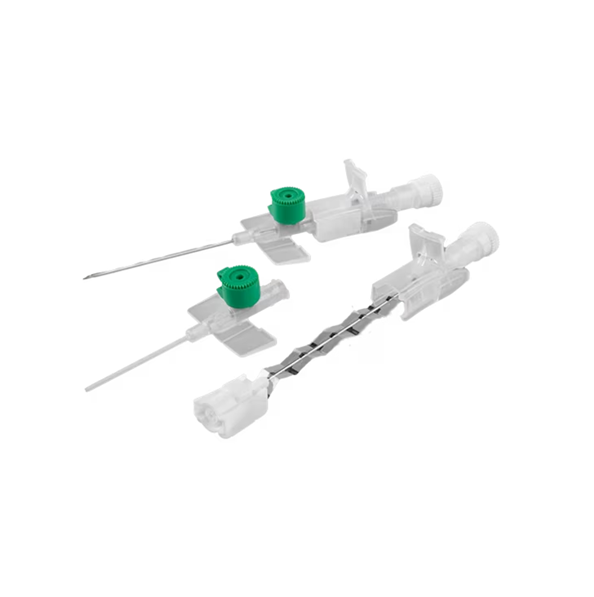 BD™ Venflon Pro Safety - cathéter avec ailettes et port d'injection - 18G x 2" - vert - 50 pcs