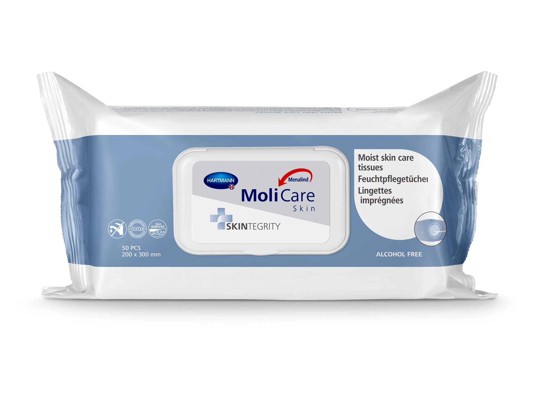 Molicare® Skin clean - vochtige doekjes - 20 x 30 cm - 1 x 50 st