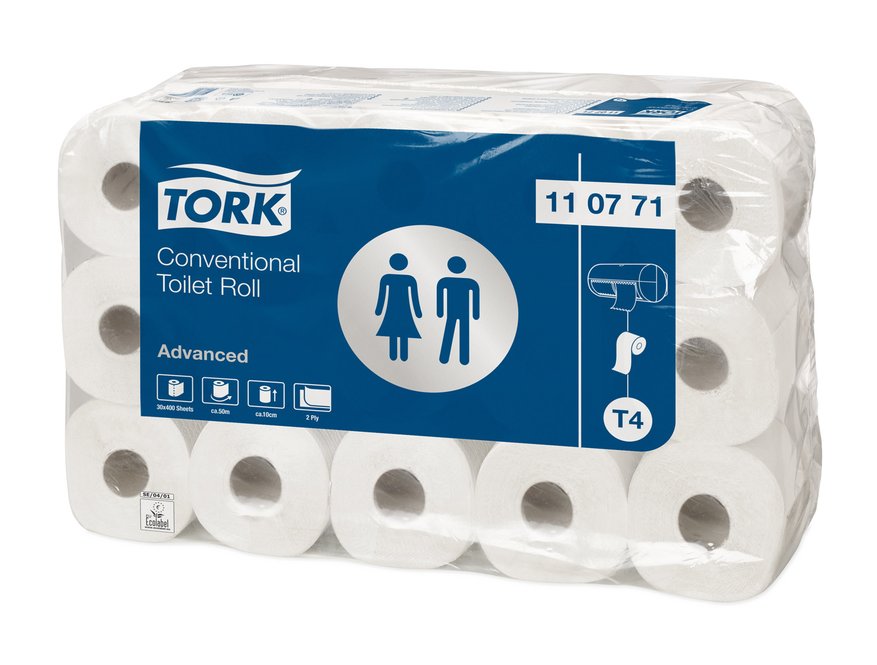 Tork Advanced papier toilette - 2-plis - 400 feuilles - 30 x 1 roul.