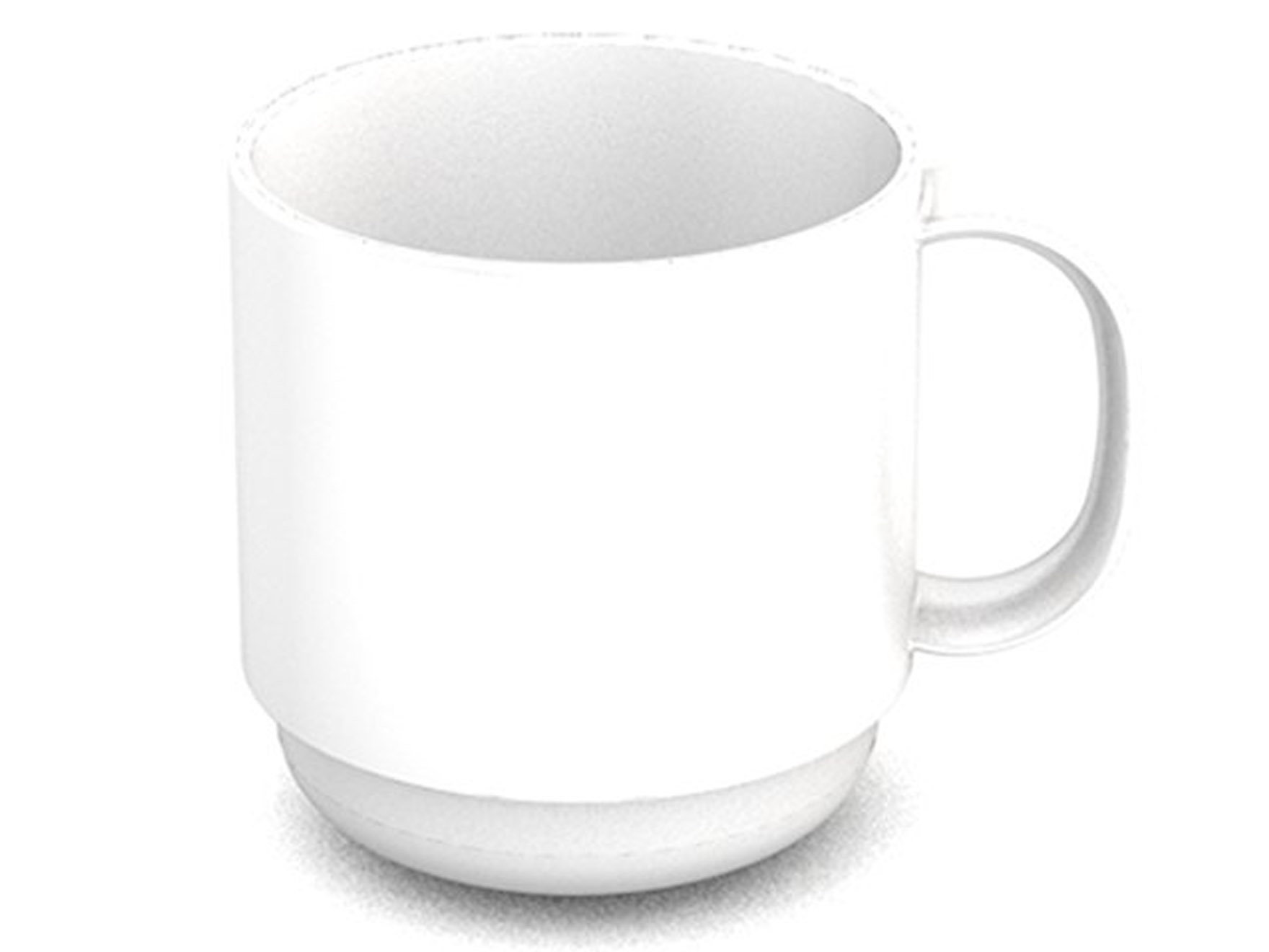 Koffiebeker 508 - 290 ml - 1 handvat - wit - 1 st