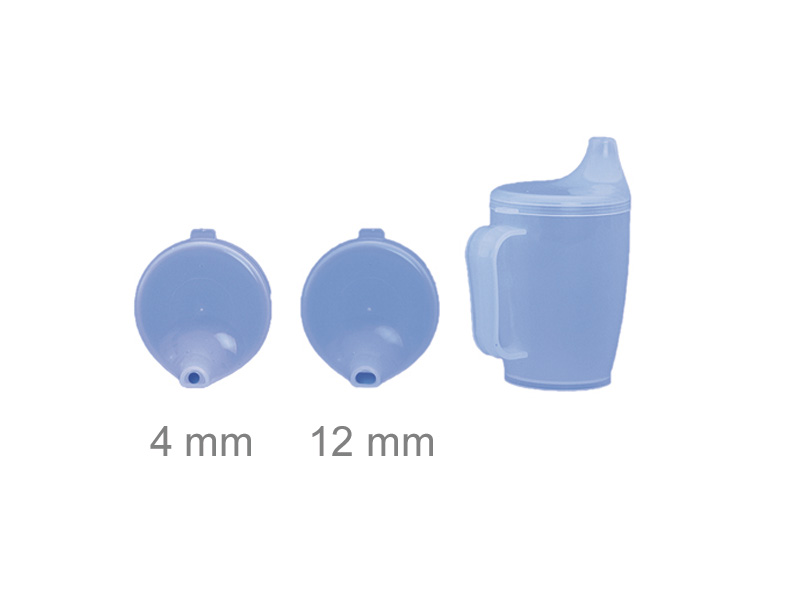 Gobelet - 250 ml -  2 couvercles 4/12 mm - 1 poignée - transparent - 1 pc