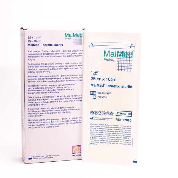 MaiMed®-porefix - 10 x 25 cm - steriel - 1 x 25 st