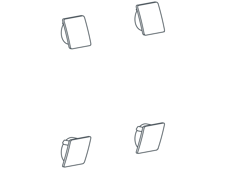 Linido cache appui rabattable - blanc - 1 pc