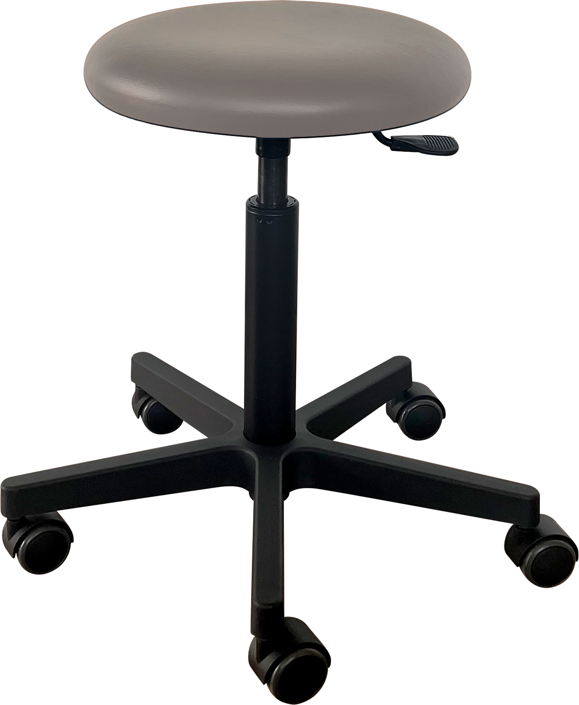 Tabouret Saar - plastique noir - 5 roues - 49-69 cm - revêtement Fresh - Lounge - 1 pc