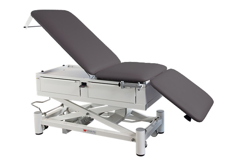 Onderzoekstafel Praxis 3 Comfort Elite - elektrisch in hoogte verstelbaar - Titanium - 1 st