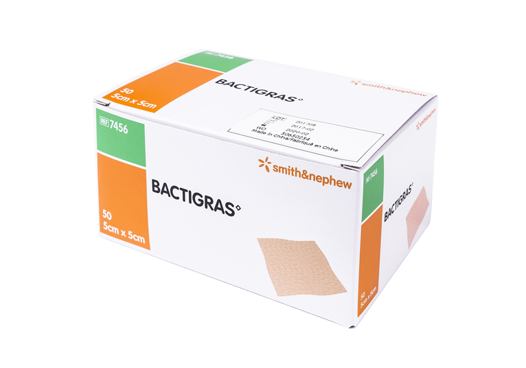 Bactigras pansement gras avec acétate de chlorhexidine - 5 x 5 cm - 1 x 50 pcs