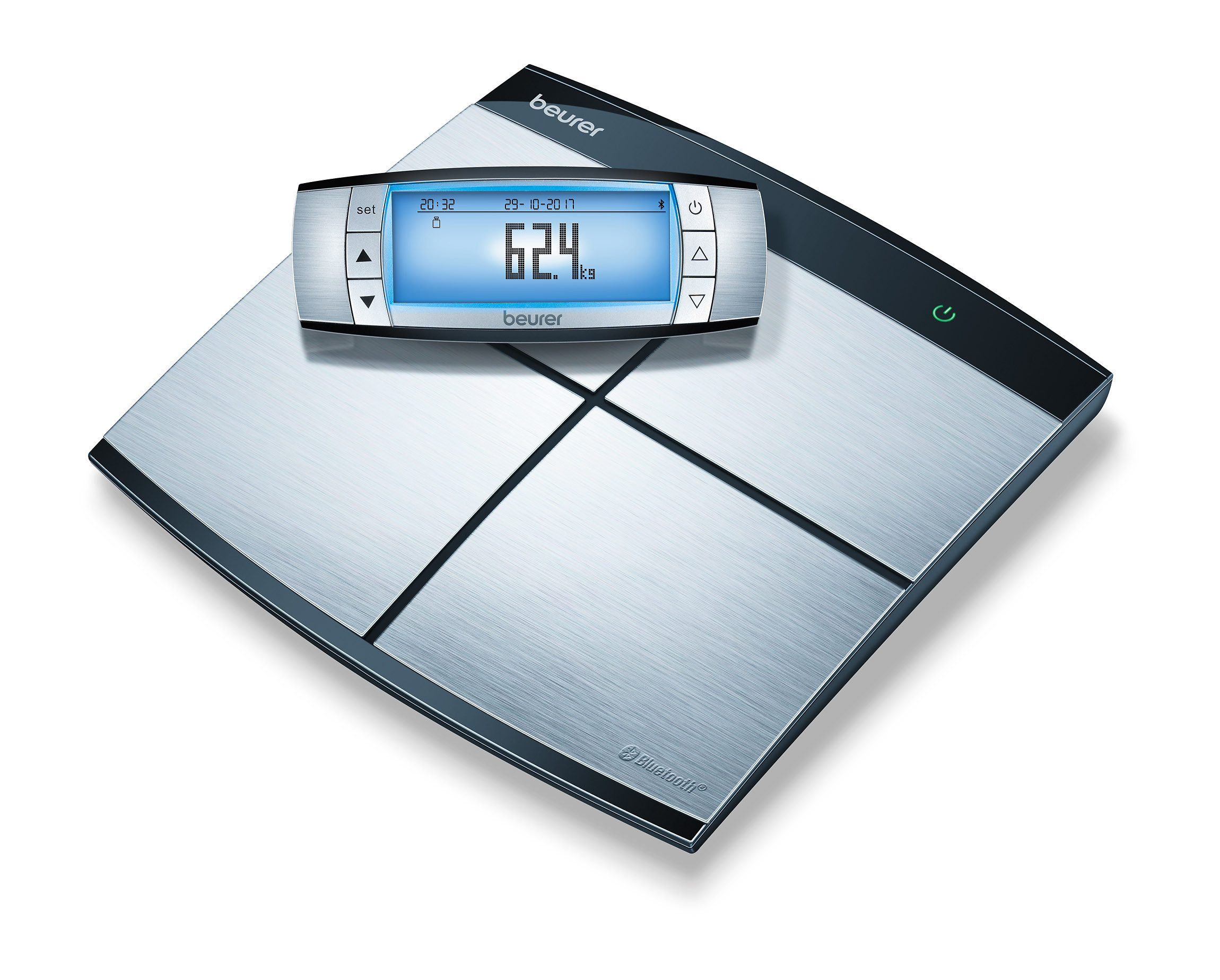 Digitale opstapweegschaal met bodyfatanalyse met bluetooth BF105 - 180 kg - 1 st