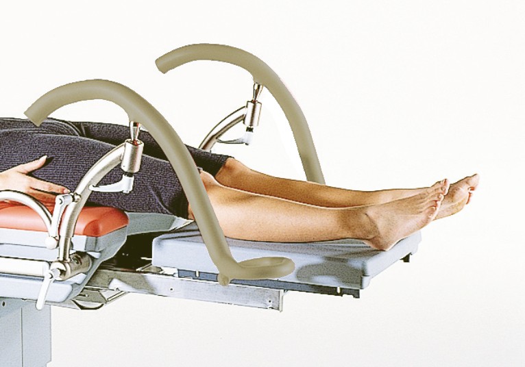 Speciale hielsteun + voetsteun in RVS voor Atmos 41 - lichtgrijs - 1 x 2 st