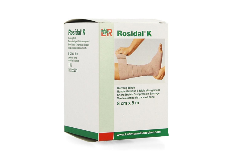 Rosidal® K - bande à allongement court - 8 cm x 5 m - 1 pc