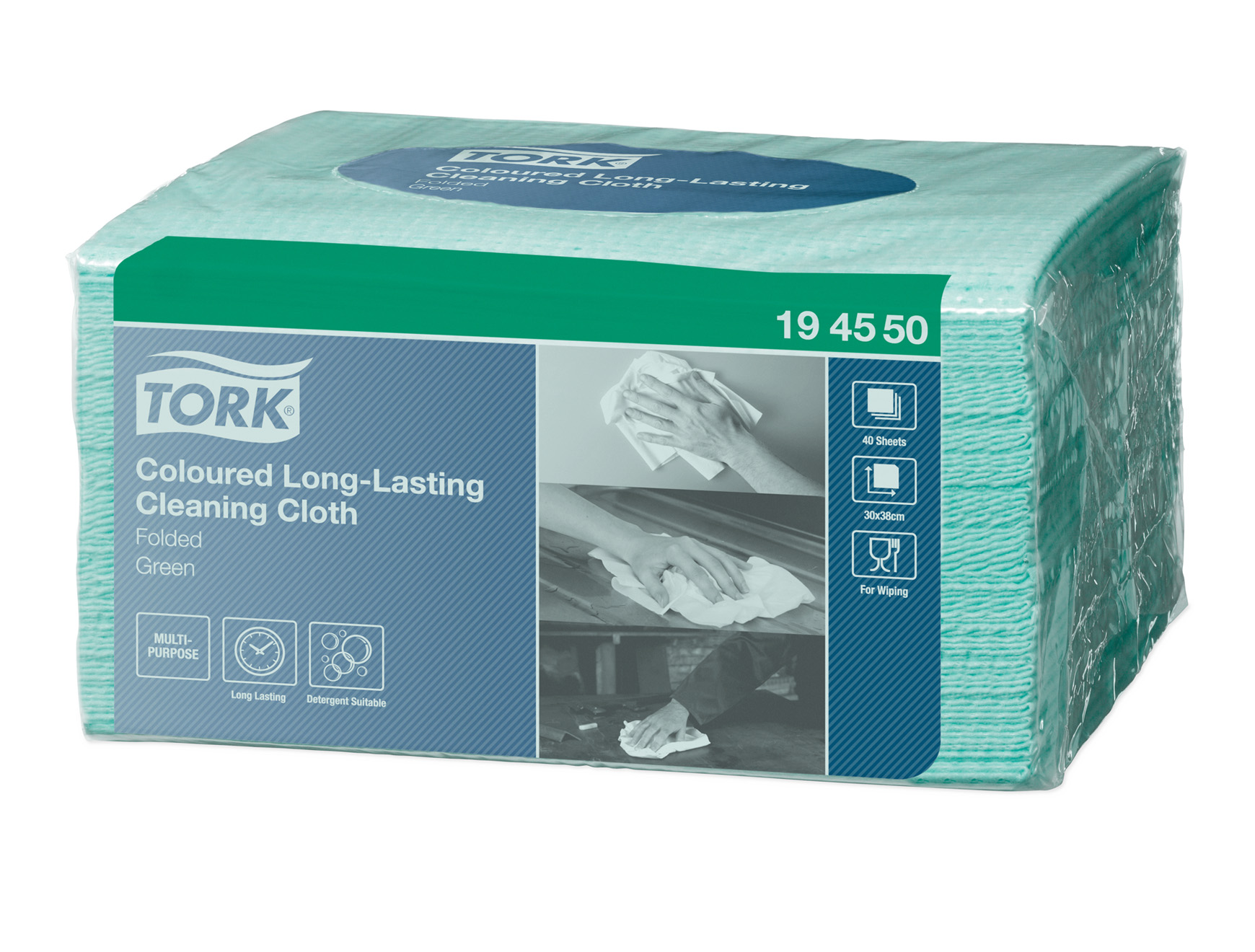Tork Premium specialist werkdoek W8 - groen - 30 x 38 cm - 8 x 40 vellen - 1 st