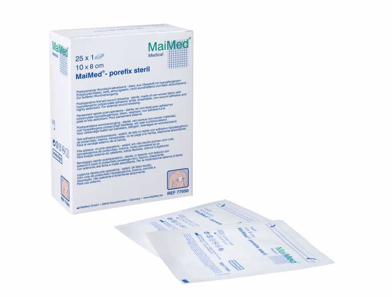 MaiMed®-porefix - 10 x 8 cm - steriel - 1 x 25 st