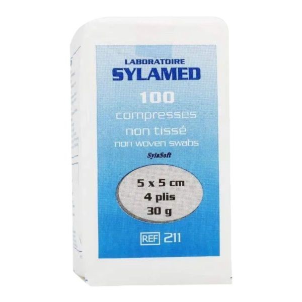 SylaSoft non-woven kompressen - 5 x 5 cm - niet-steriel - 50 x 100 st
