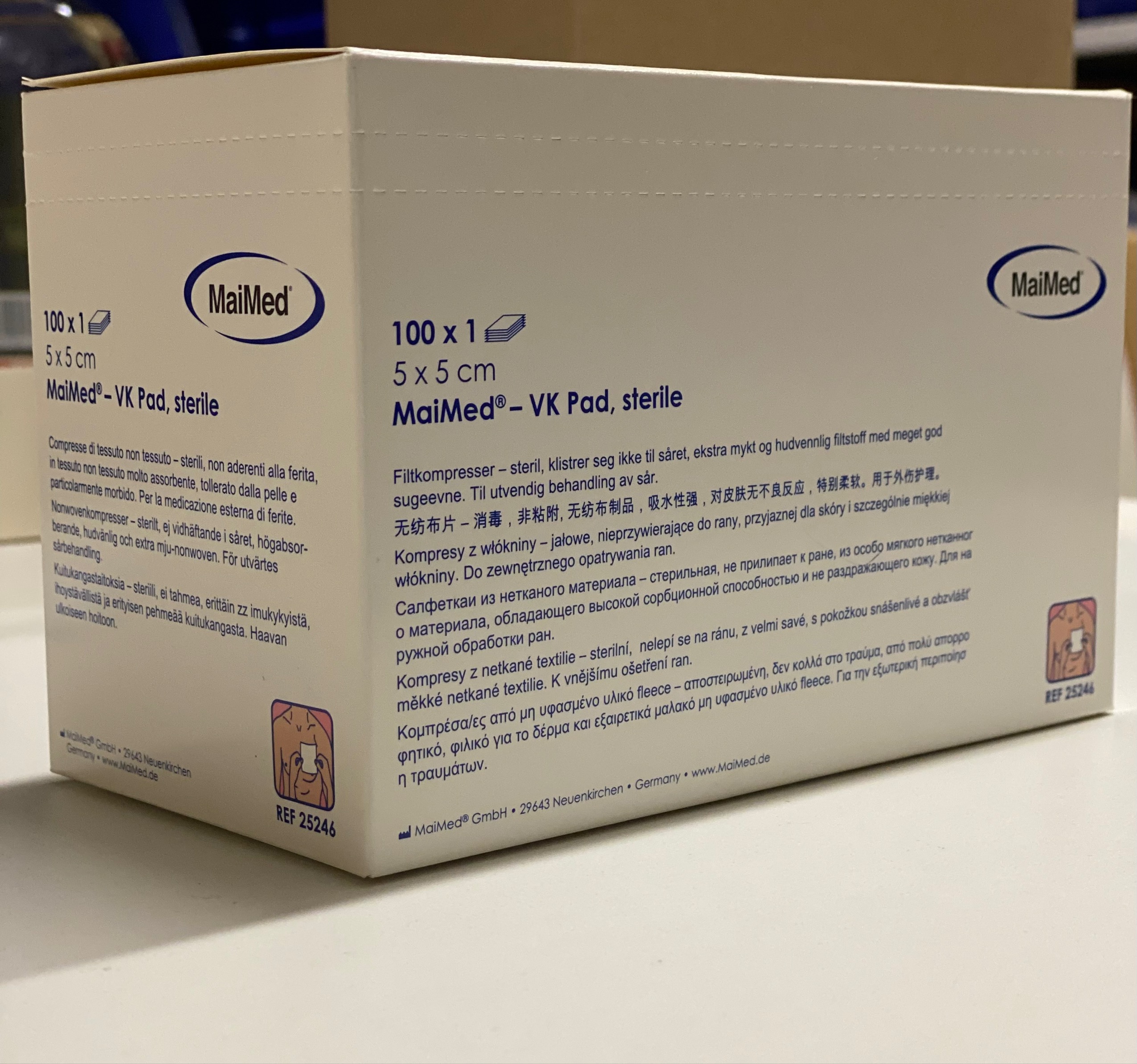 MaiMed® VK Pad - niet-inklevende kompressen - 5 x 5 cm - steriel - 1 x 100 st