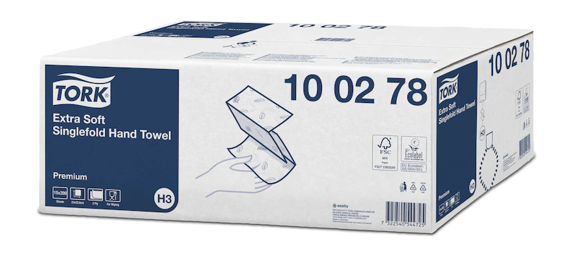 Tork Premium essuie-mains H3 zigzag doux - 2-plis - 23 x 23 cm - 1 pc