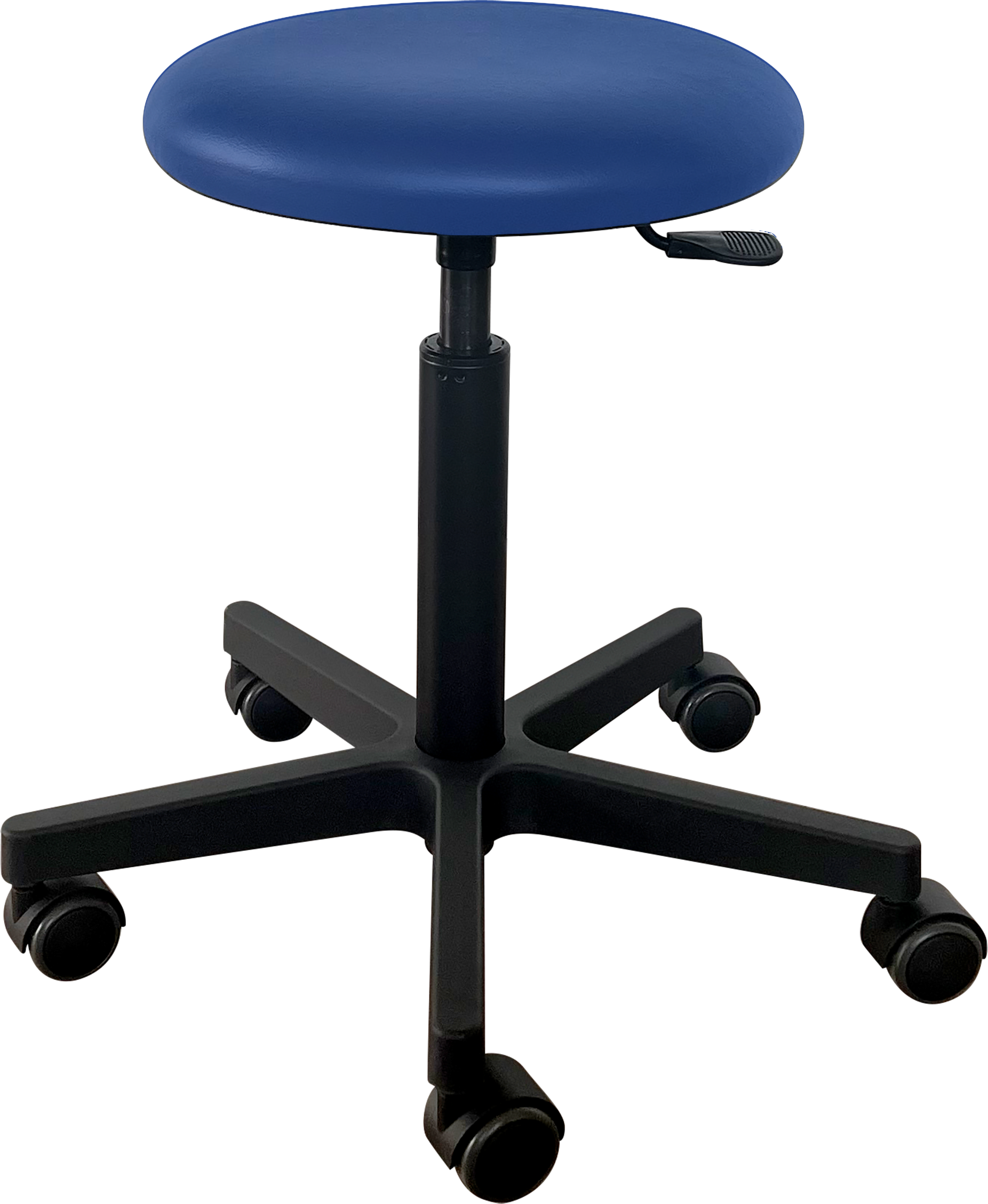 Tabouret Saar - plastique noir - 5 roues - 52 - 72 cm - revêtement Fresh - Ocean - 1 pc
