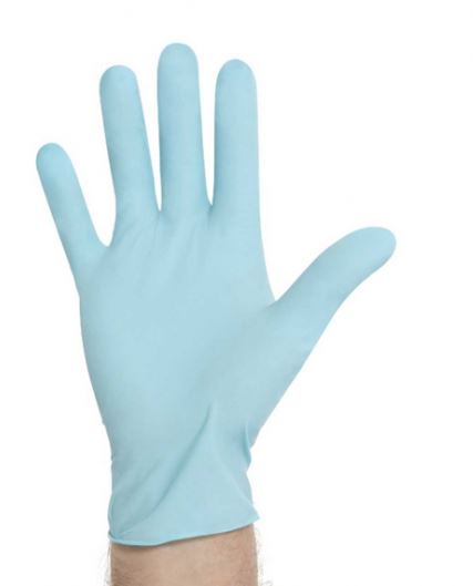 Gants d'examen Basics Blue Nitrile - non-stérils