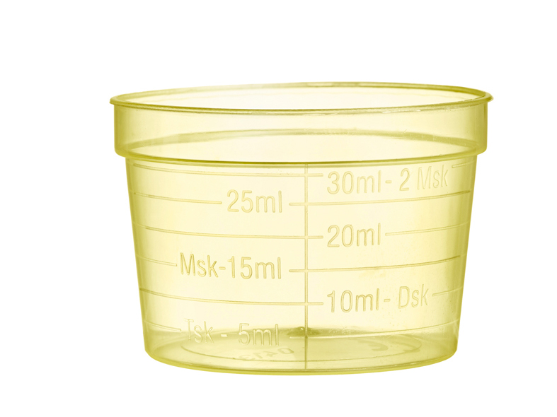 medicatiepotjes - breed - 30 ml - transparant geel - 40 x 50 st
