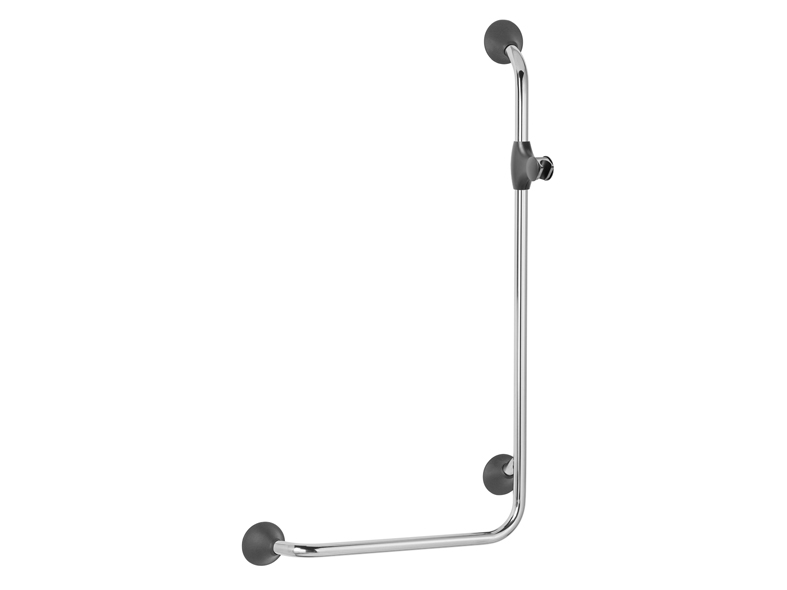 Linido gebogen wandbeugel 90° - 50 x 100 cm - rvs gepolijst/antraciet:links - 1 st