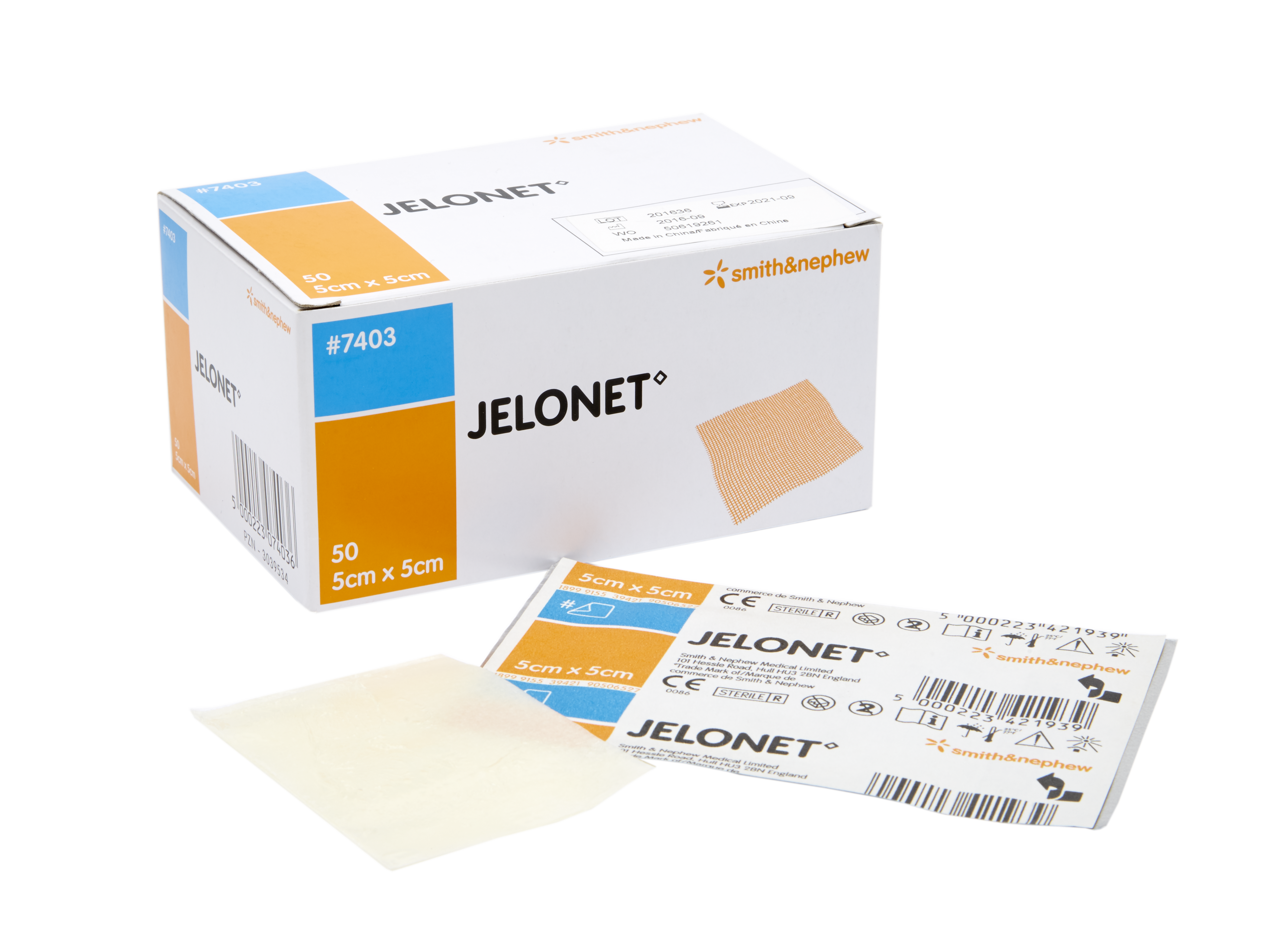 Jelonet paraffine vetgaaskompressen - 5 x 5 cm - 1 x 50 st