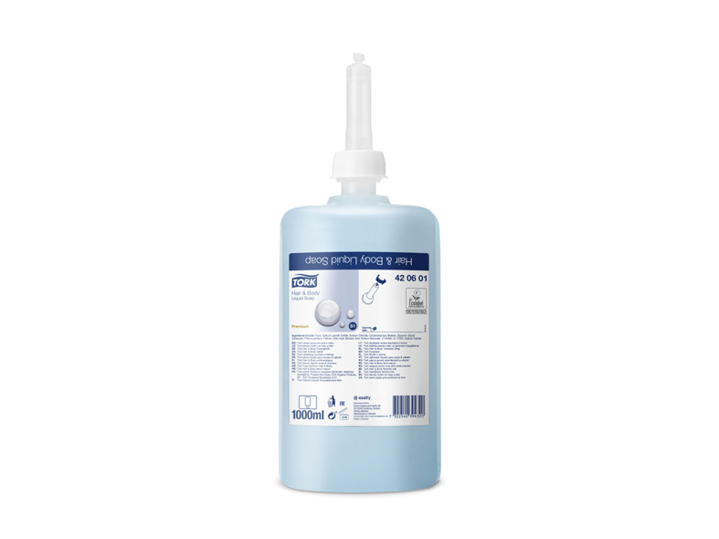 Premium savon liquide pour cheveux et corps - S1 - 6 x 1000 ml