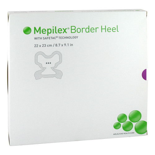 Mepilex® border heel sacrum - pansement silicone - stérile - 22 x 23 cm - 6 pcs