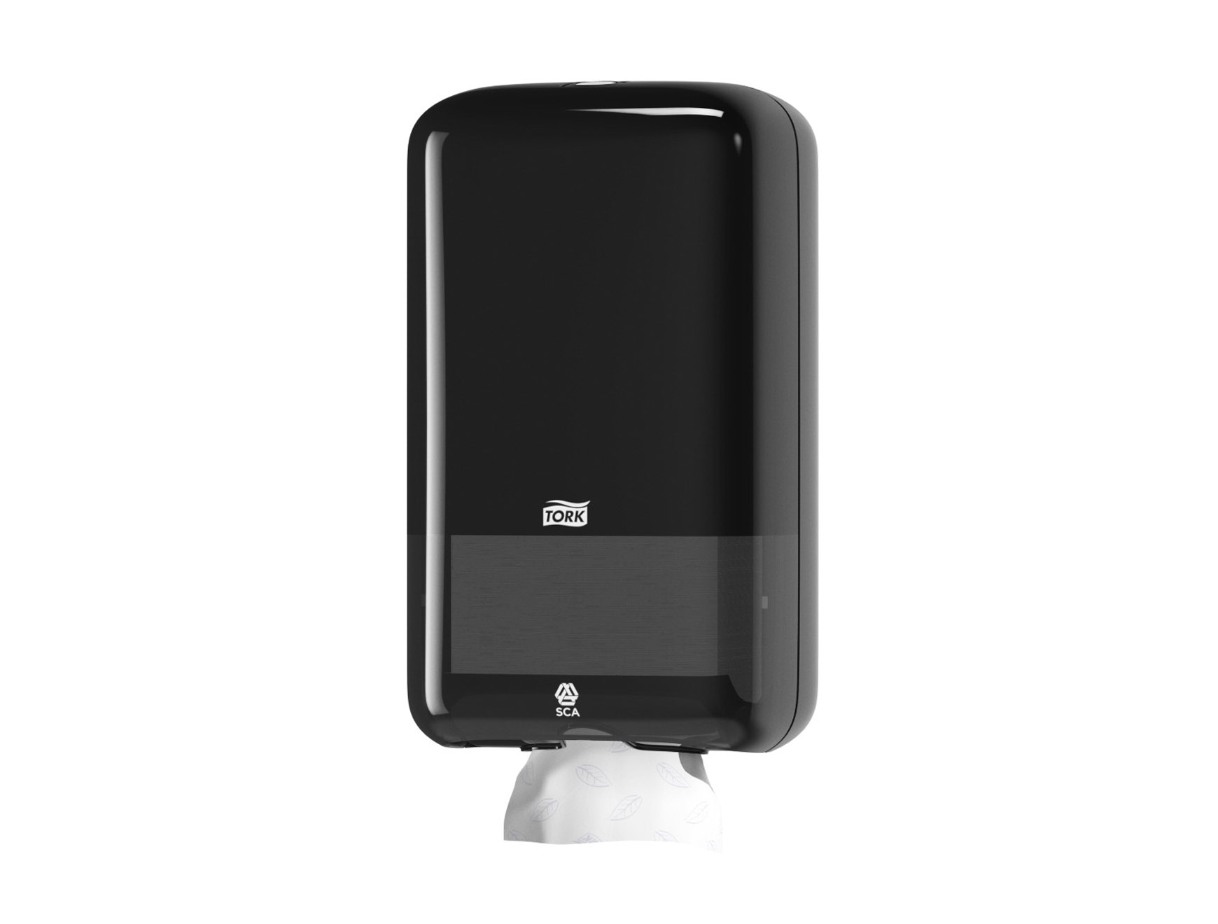 Dispenser voor folder toiletpapier - T3 - zwart - 1 st