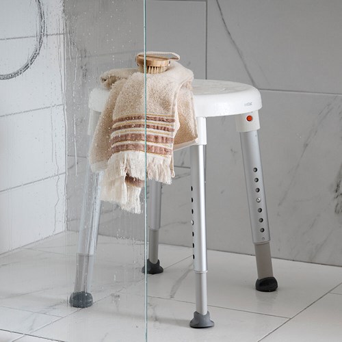 Tabouret de douche Easy rond avec plaque tournante - gris - 1 pc