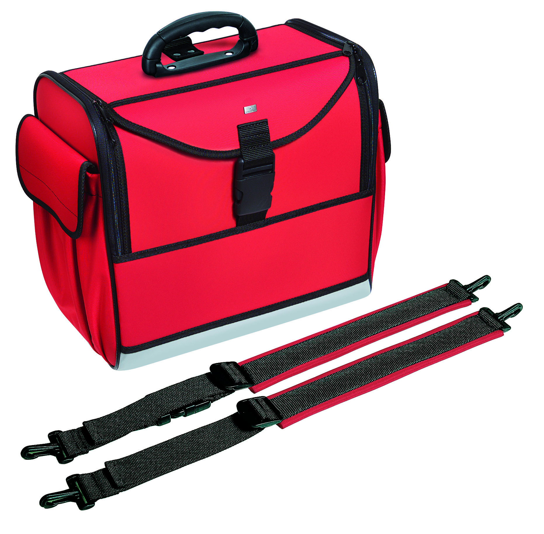 Malette médicale The Alternative avec sangles de transport - plastique - rouge - 40 x 24 x 36 cm - 1 pc