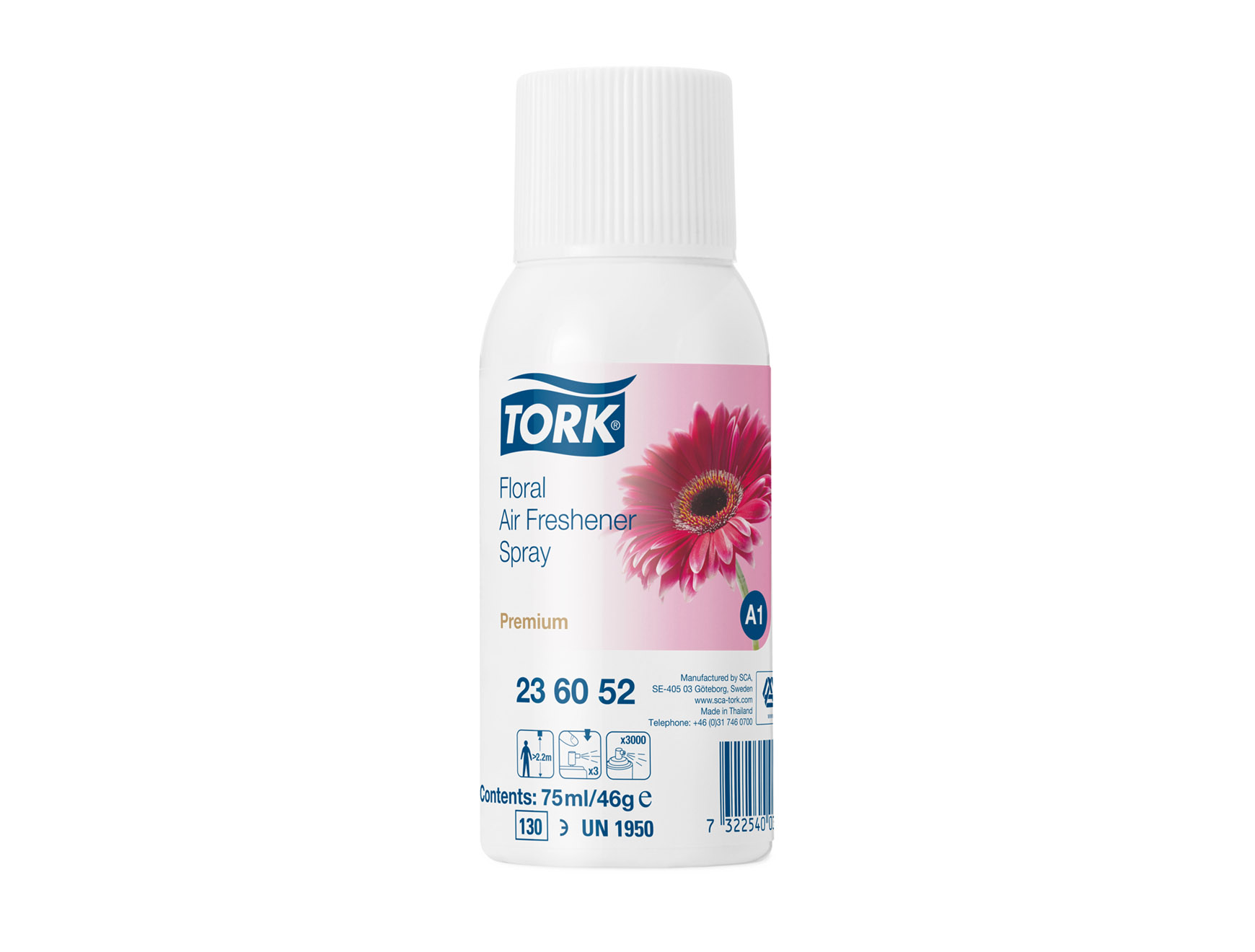 Tork Luchtverfrisserspray - bloemengeur - 75 ml - 1 x 12 st