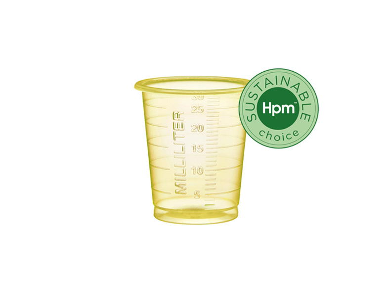 Eco medicatiebekers - hoog - 30 ml - transparant