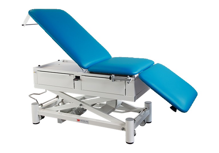 Onderzoekstafel Praxis 3 Comfort Elite - elektrisch in hoogte verstelbaar - Pagode Blue - 1 st