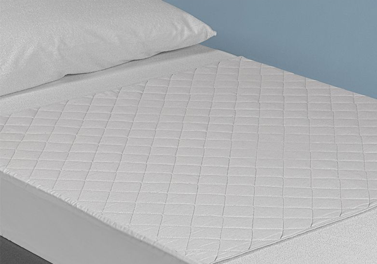 Alèse lavable Deluxe – Transfert – 4 couches avec rabats – blanc/bleu – 190 x 85 cm – 1 pc